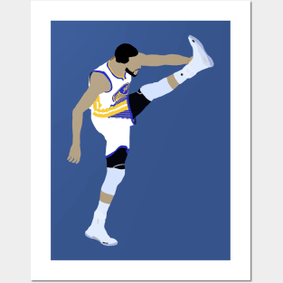 Steph Curry Leg Kick Celebration Posters and Art